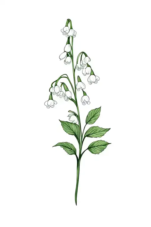 Lily Of The Valley And Rose