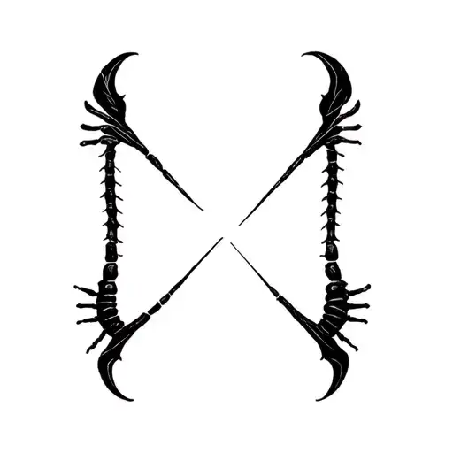 Scorpio And Sagittariu Signs Intertwined