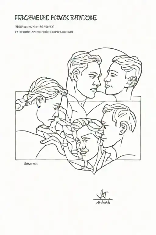 Stamp With 3 People From Photo