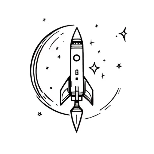 A Rocket That's Going Around The Moon Once