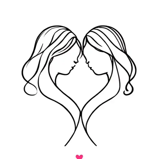 Symbols About Love Success And Strong Woman Together