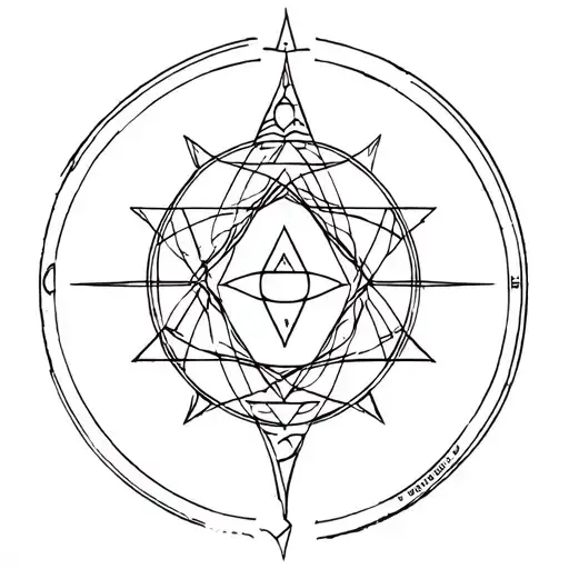Transmutation Circle With Chakras And Shree Yantra