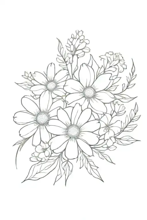 Daisy And Gladioulus Flower Bouquet