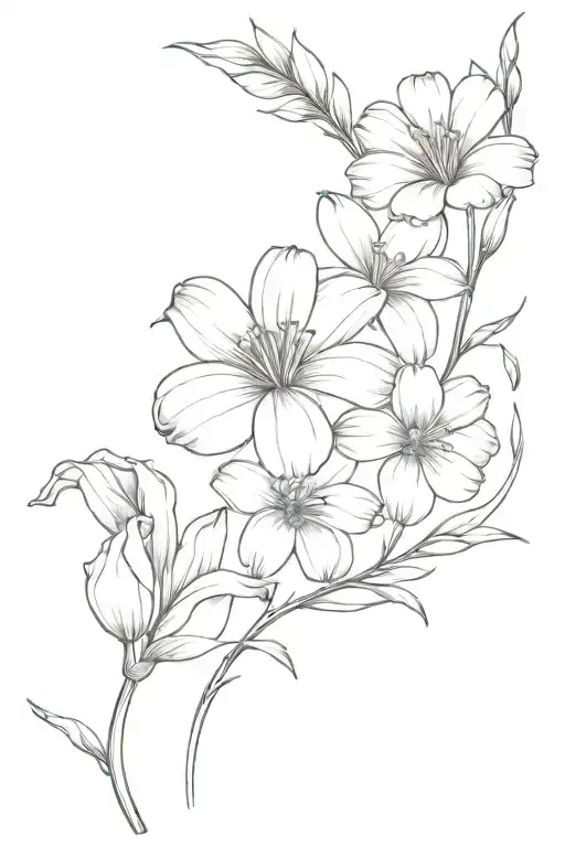 Daisy And Gladiolus Flower