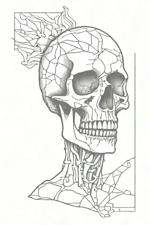 Skull Inside Coming Out Of Skin