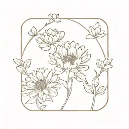 Heart Chrysanthemums Larkspur