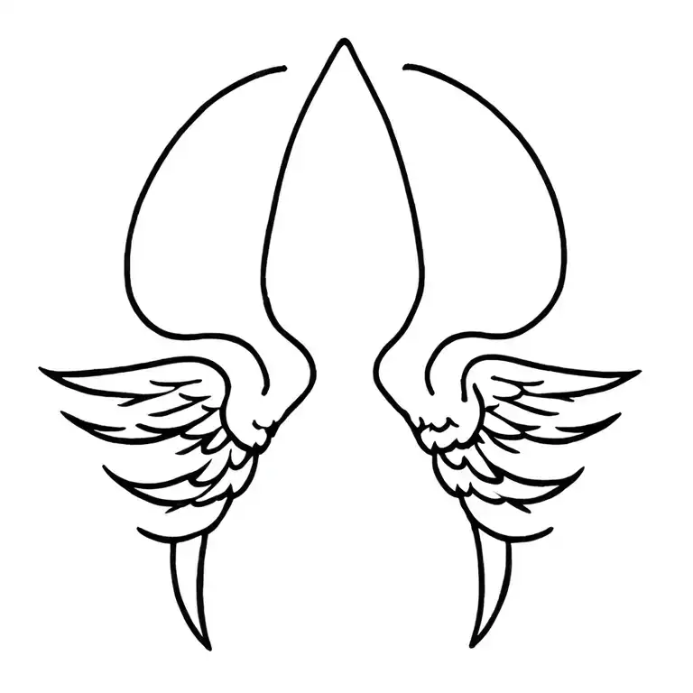 Simple Pilot Wings Badge