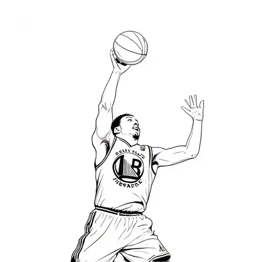 Stephen Curry Shooting A Three