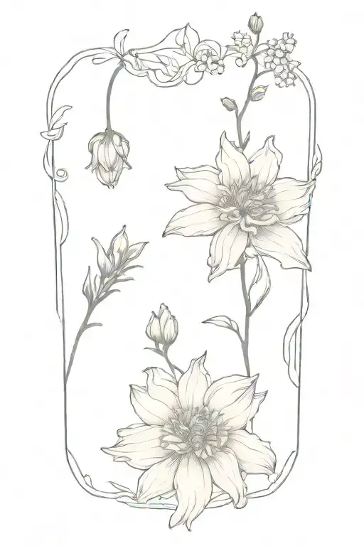 Chrysanthemum Larkspur Art Book