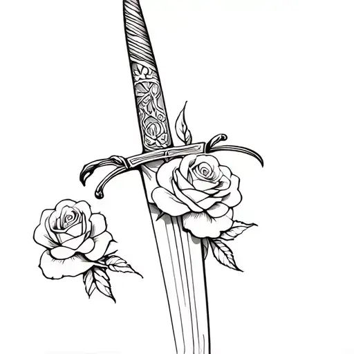 Sword With Roses