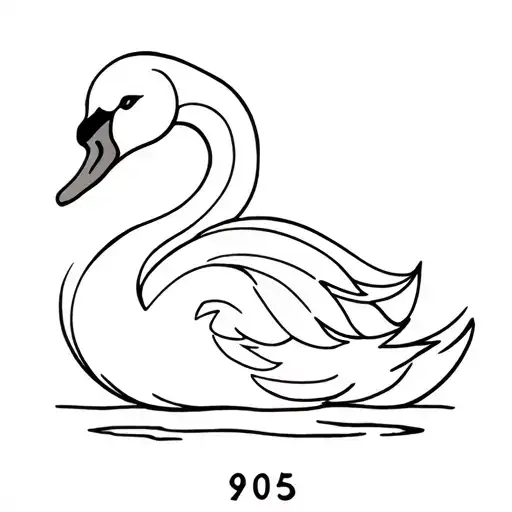 A Swan With Number 905