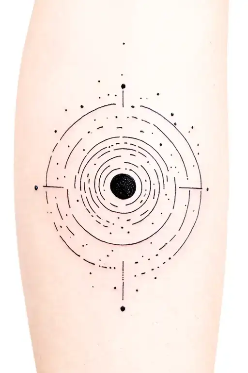Black Hole In Background On Calf