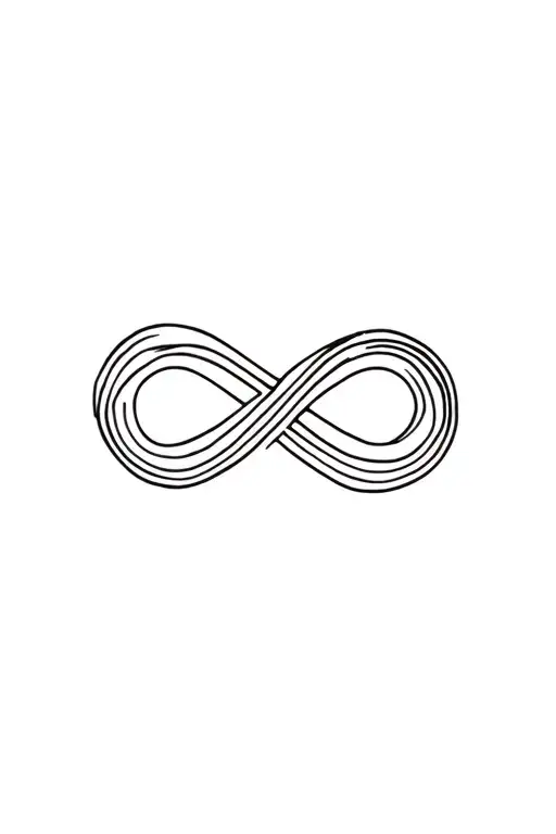 Wave Line Drawing Including An Infinite Sign