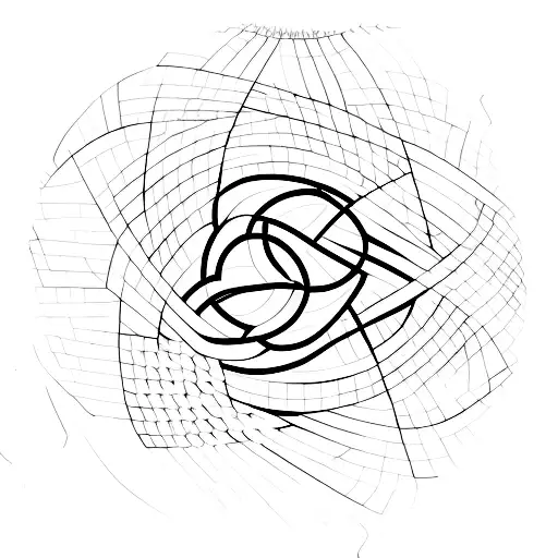 A Tree Circle Made Of Interconnected Binary Code