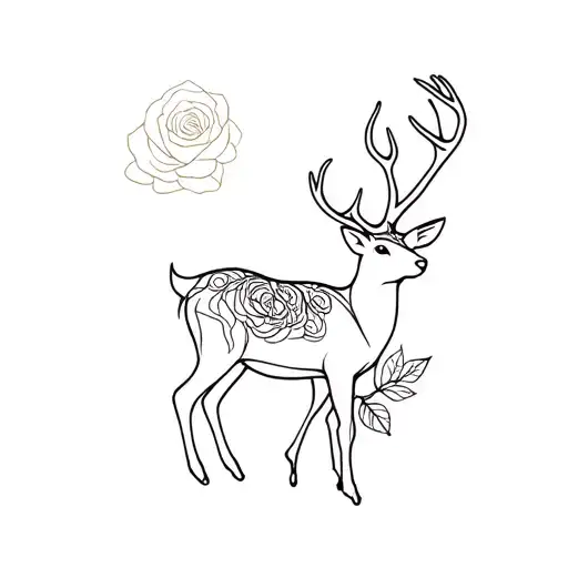 Rose And Deer