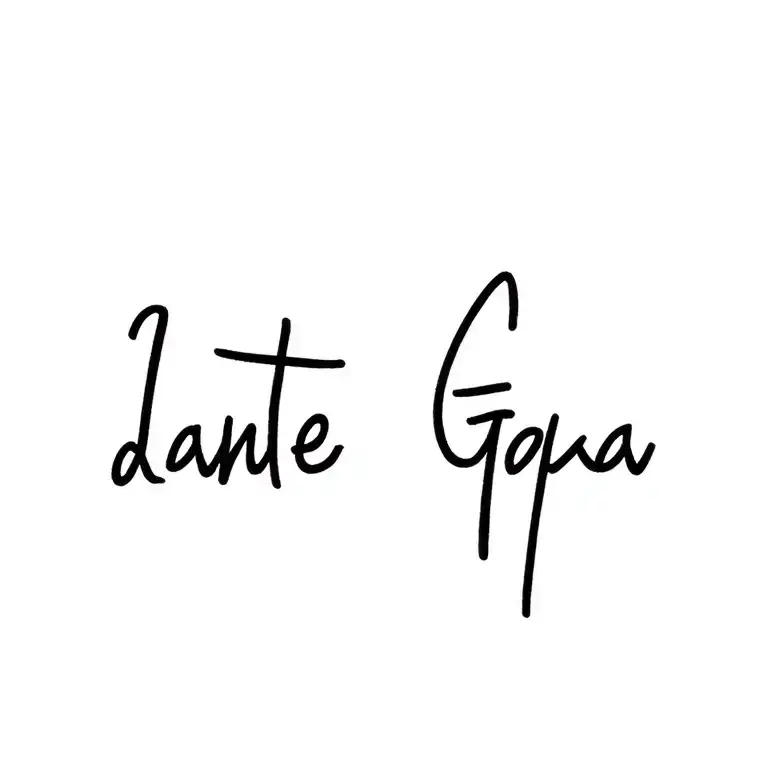 Dante & Gaga Name Tattoo Design