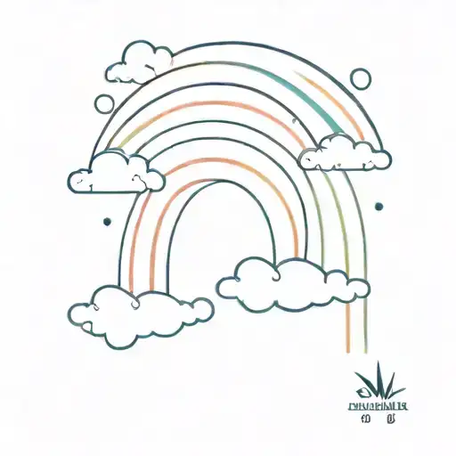 Rainbow In Blue And Pink