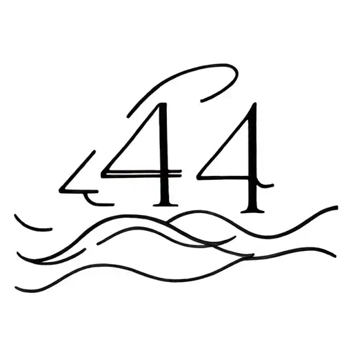 Waves And 444 Written Inside