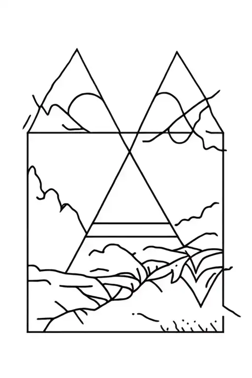 A Geometric Tattoo That Show Dont Give Up And Fightig And Nature