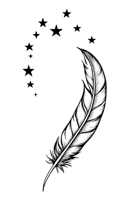 Feather 13 Stars Rose