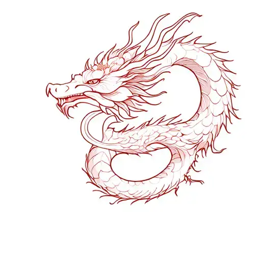 Cherry Flower Flower Dragon