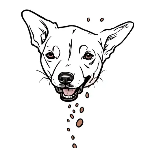 Bean Can Spilling Onto A Dog