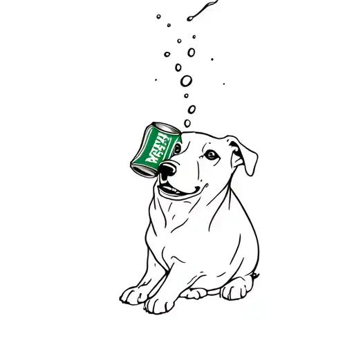 Heinz Bean Can Spilling Onto A Dogs Head