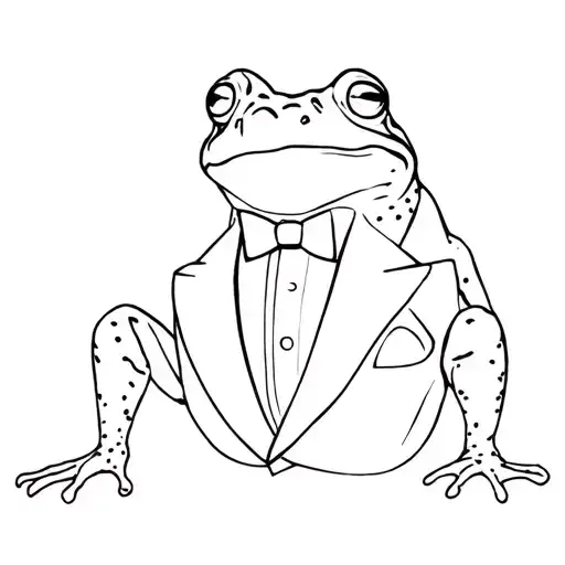 Frog In Tuxedo