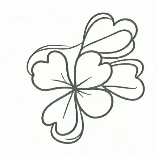 Small Four Leaf Clover With The Word Sake