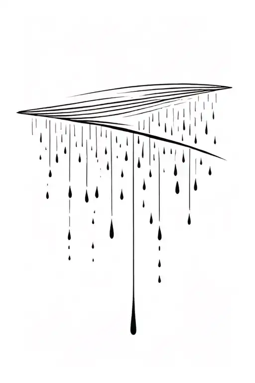 Rain And Black Metal Lines