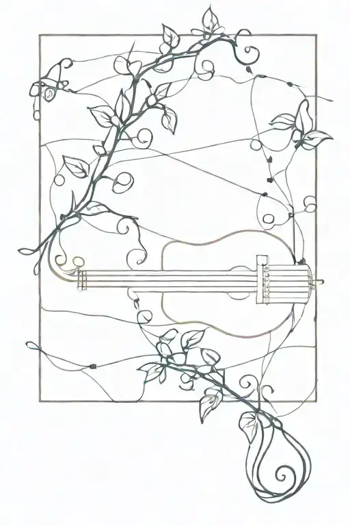 Guitar Strings Transforming Into Vines