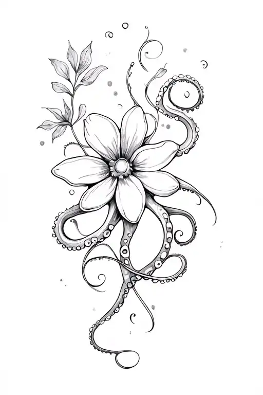 Octopus And Flower