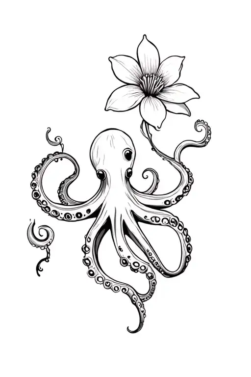 Octopus And Flower