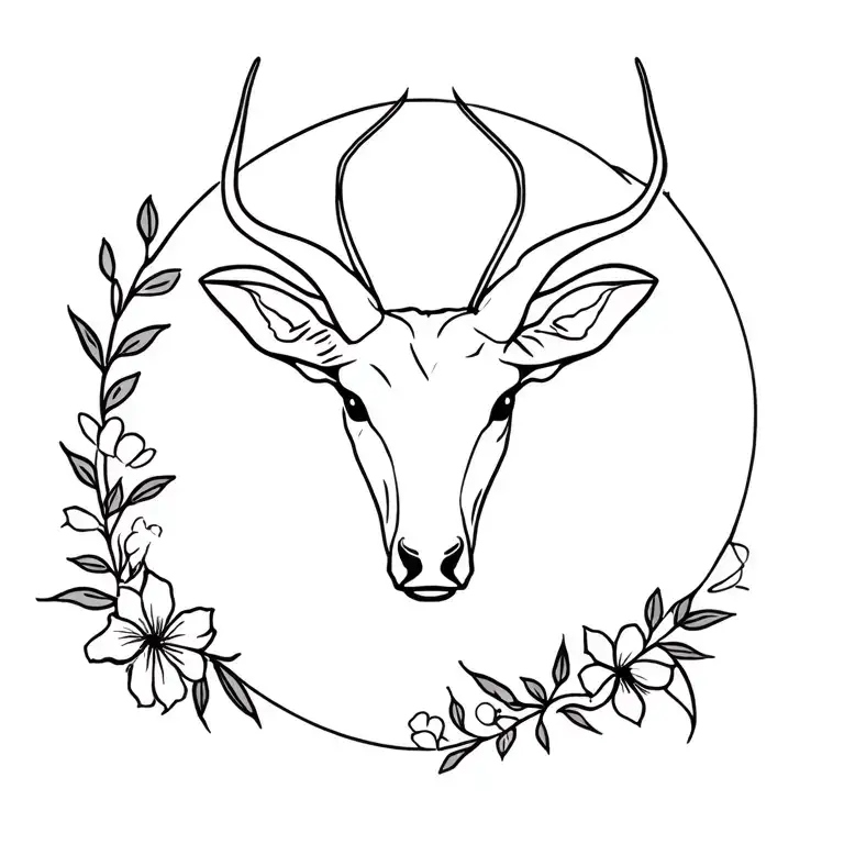 Zodiac Taurus With Flowers Blooming