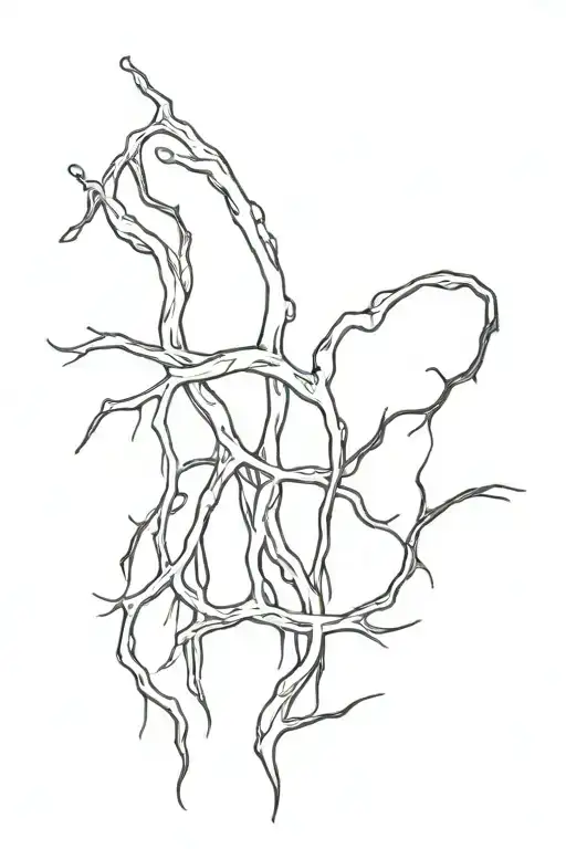 Root Grwoing Coming Out Of Skin With Blood Dripping