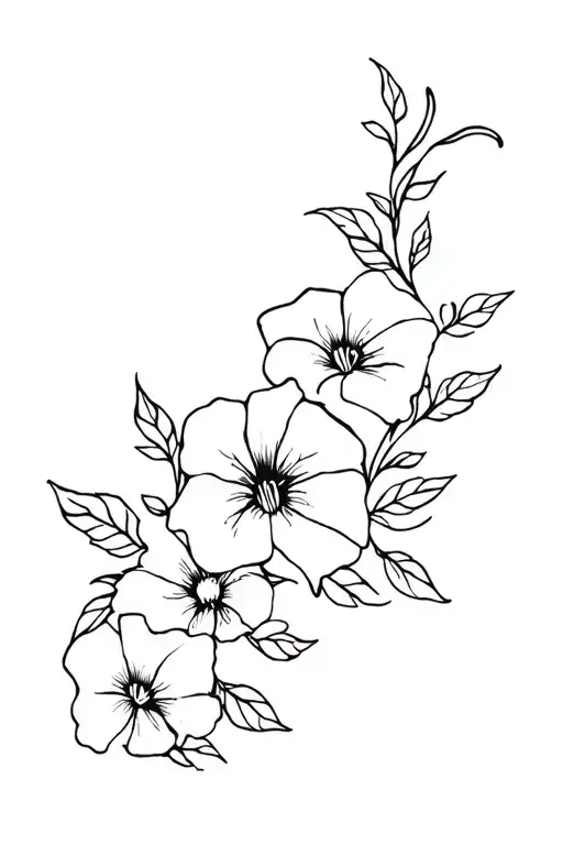 Morning Glory And Honeysuckle Floral Vine Wrap