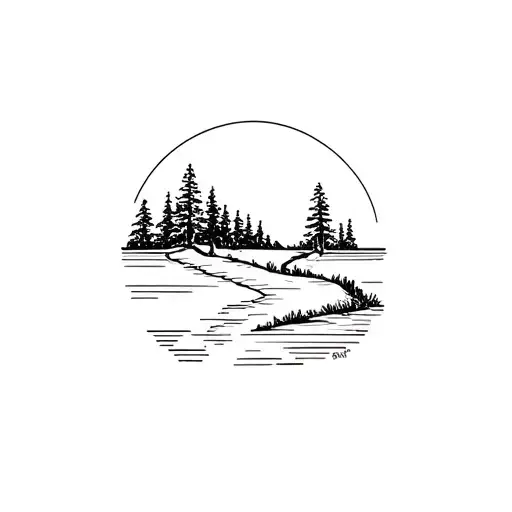 Hiking Trail Around Lake