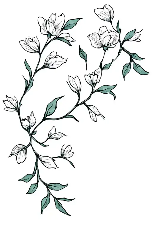 Honeysuckle Floral Vine Wrap Around