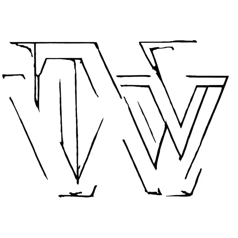 The Letters T And W With Caution Signs