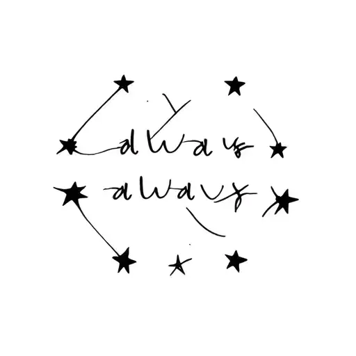 Three Stars With Text Always