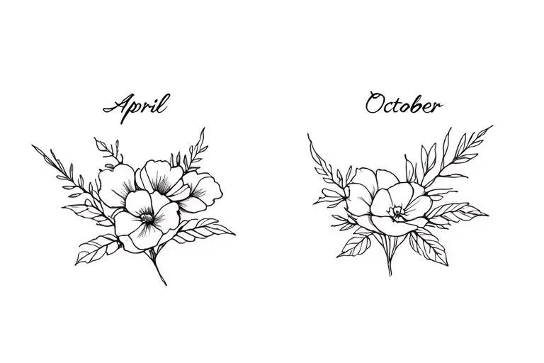 April And October Birth Flower Sleeve