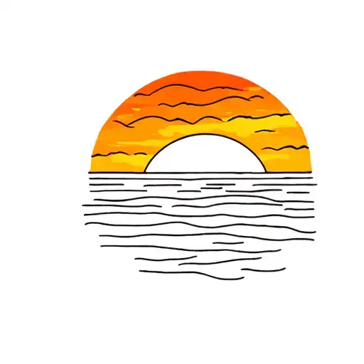 Sunrise Over A Body Of Water