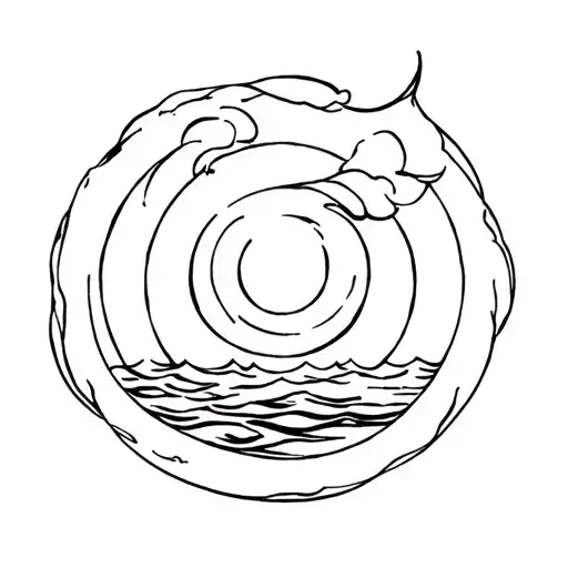 God Surrounded By Water