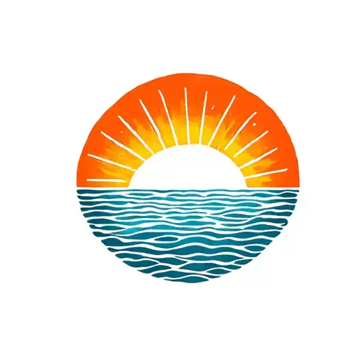 Sunrise Over A Body Of Water