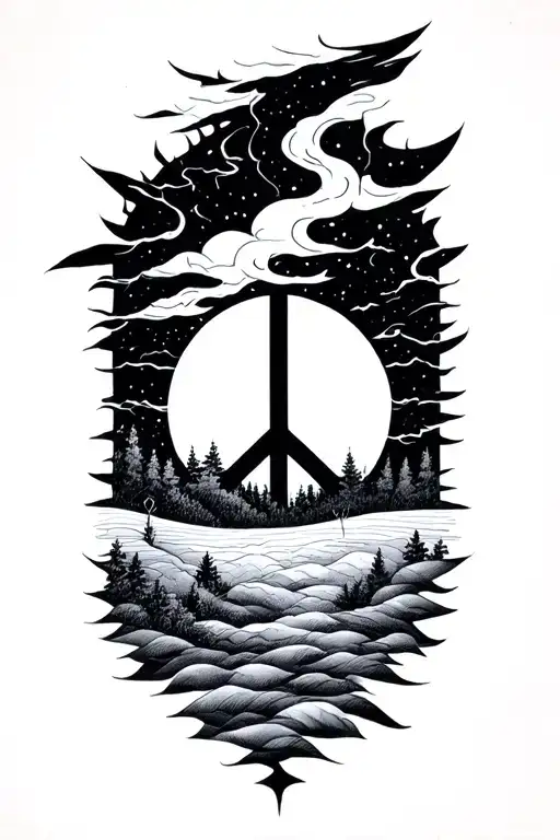 Peace And Lightining Storm And Time And Nature