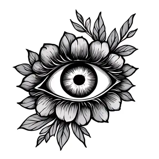 Floral Evil Eye Surrounded