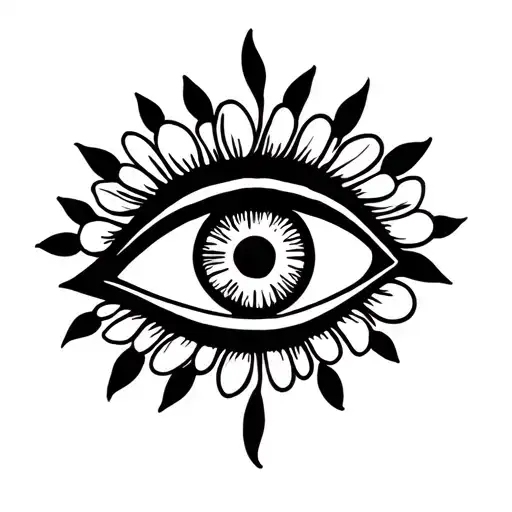 Floral Evil Eye Surrounded