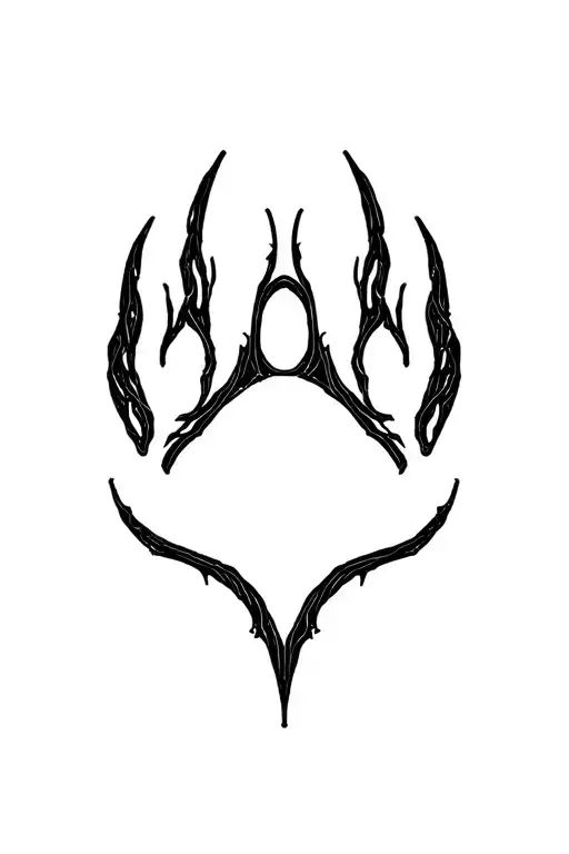 Bio Mechanical Wolf Paw Print