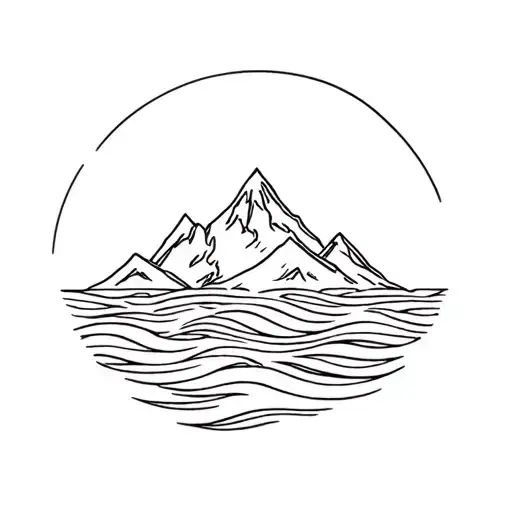 Mountain And Sea Waves