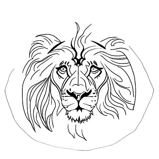 A Majestic Lion Walking On A Sandy Beach At Sunset